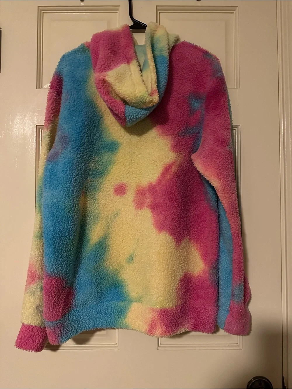 Barbie Movie Tie-Dye Sherpa Hoodie Sweater - 'I am Kenough.'